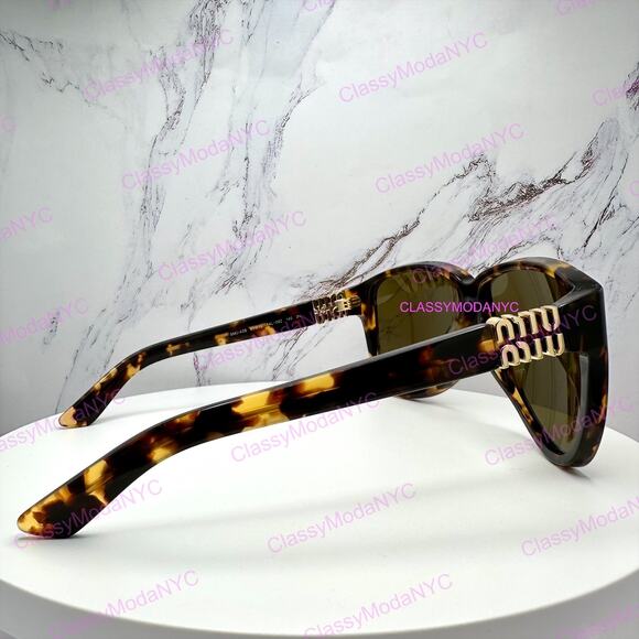 New MIU MIU Sunglasses Aviator Pilot Brown Honey Havana Tortoise main image 15